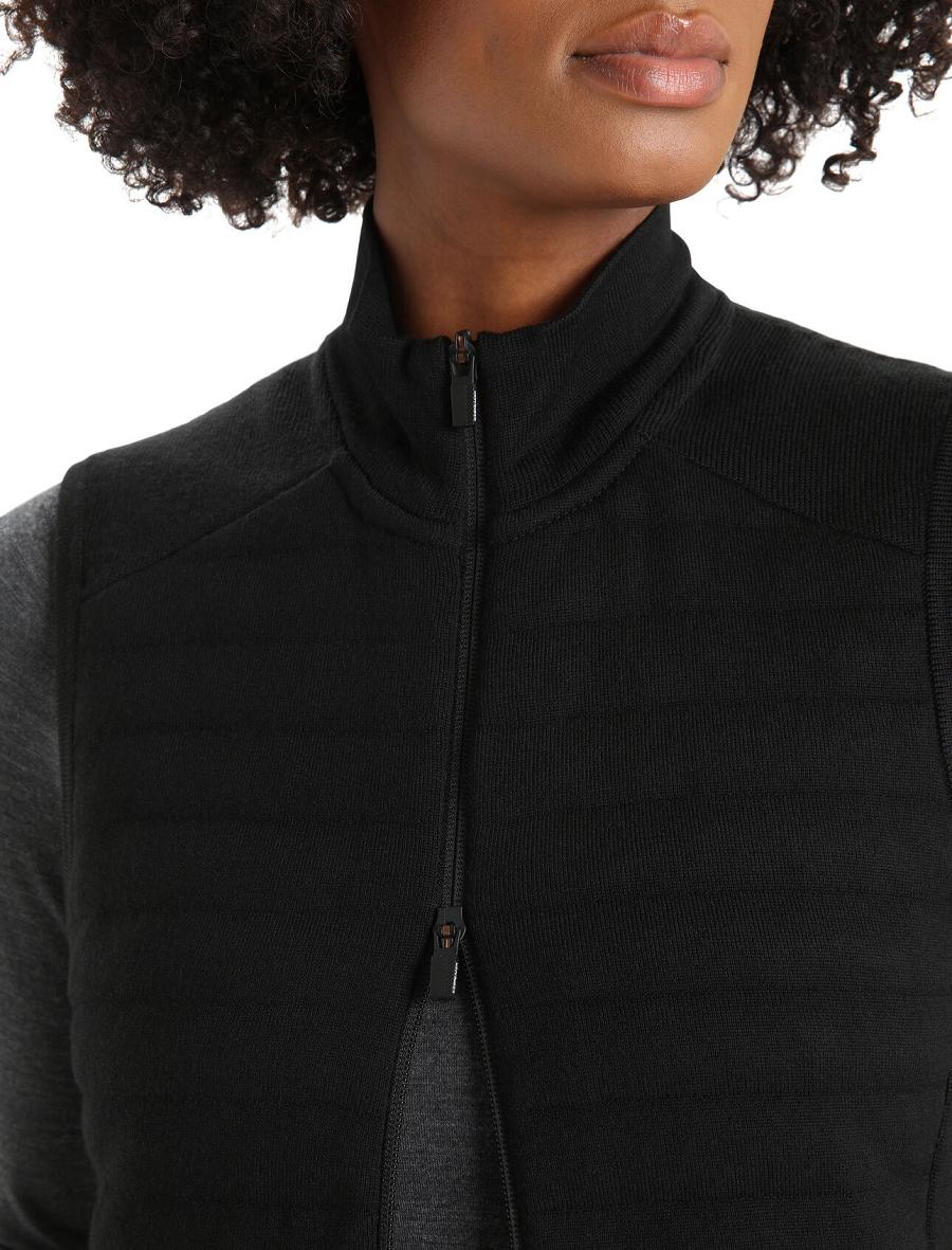 Gilet Icebreaker ZoneKnit™ Merino Insulated Femme Noir | FR 1558KORI